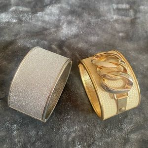 Silver and Gold cuff bracelets. Selling both together!
